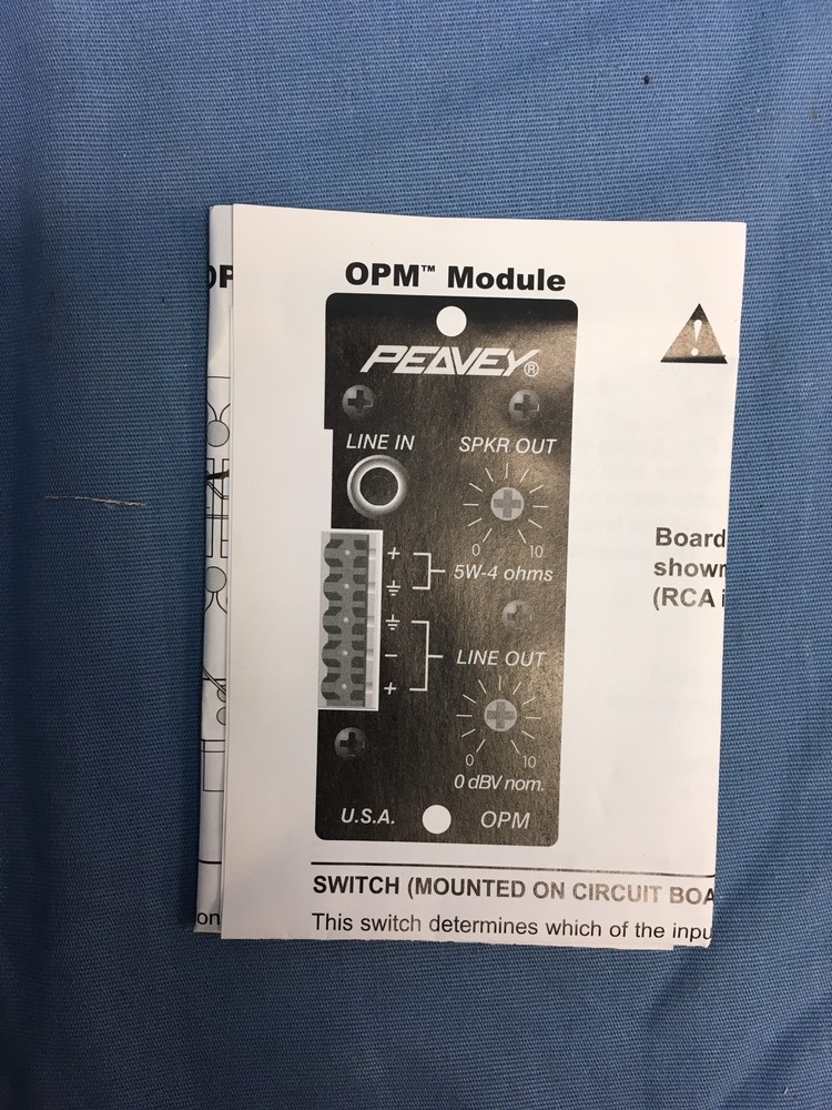 NEW Peavey 00457670 OPM Output Power Module w/ Instructions