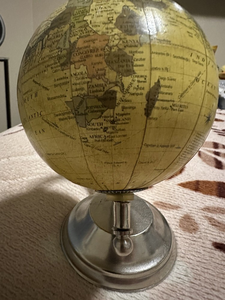 Earth Globe Terrestrial Yellow Map