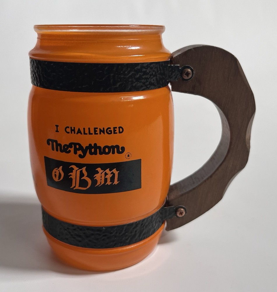 Vintage Busch Gardens “I Challenged the Python” Rollercoaster Souvenir Mug Cup