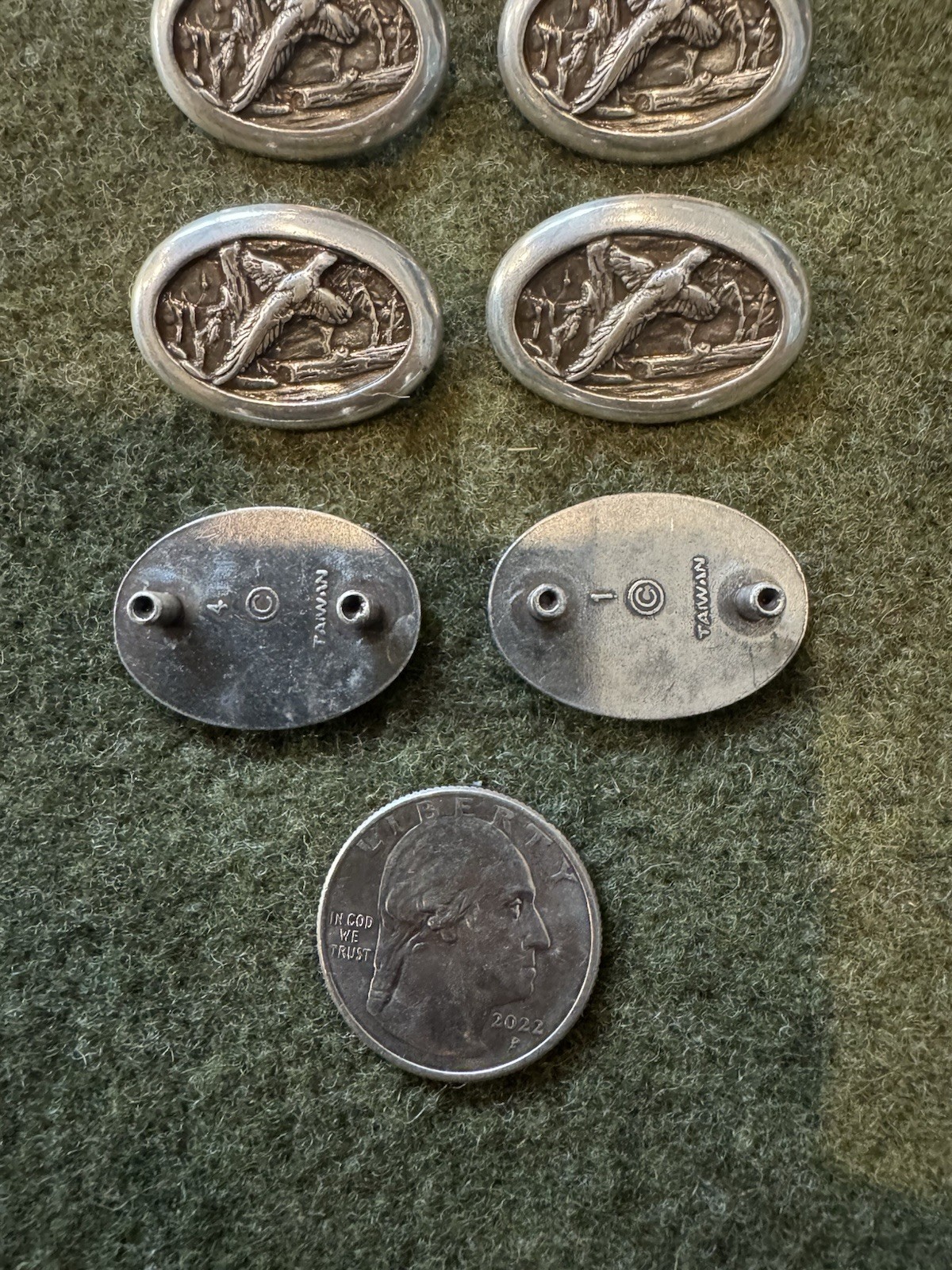 (12) Tandy Leather Pheasant Belt Conchos Screw Backs