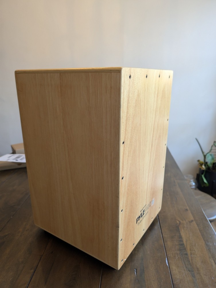Pyle String Cajon - Wooden Percussion Box, with Internal Guitar Strings- PCJD18