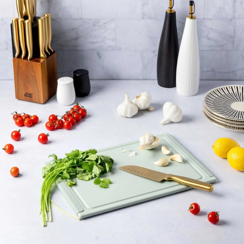 Thyme & Table Medium 10"x14" Poly Cutting Board - Sage