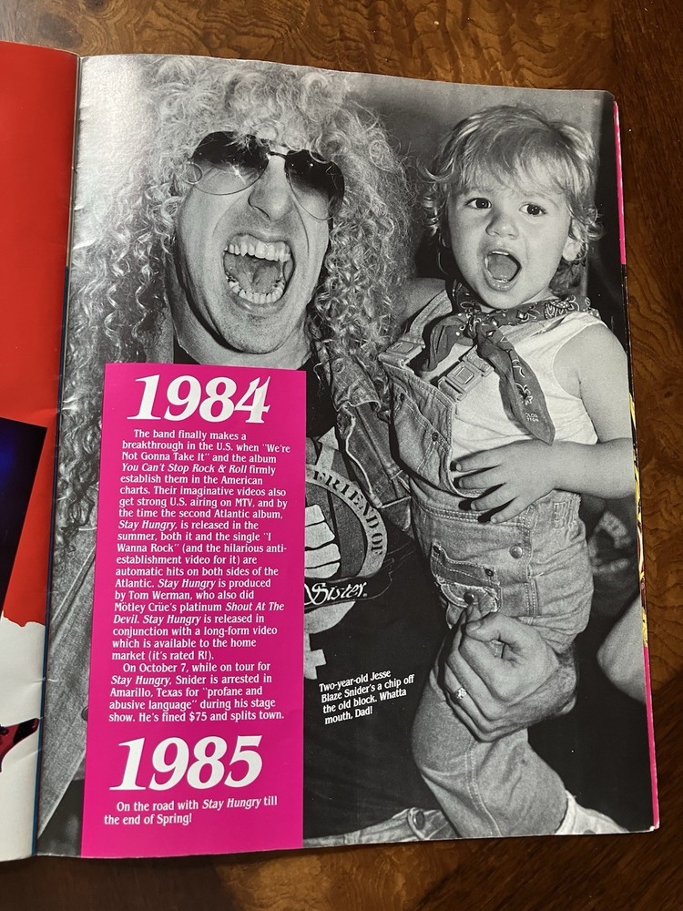 Twisted Sister Metal Mania Magazine / Book. Nice Condition.