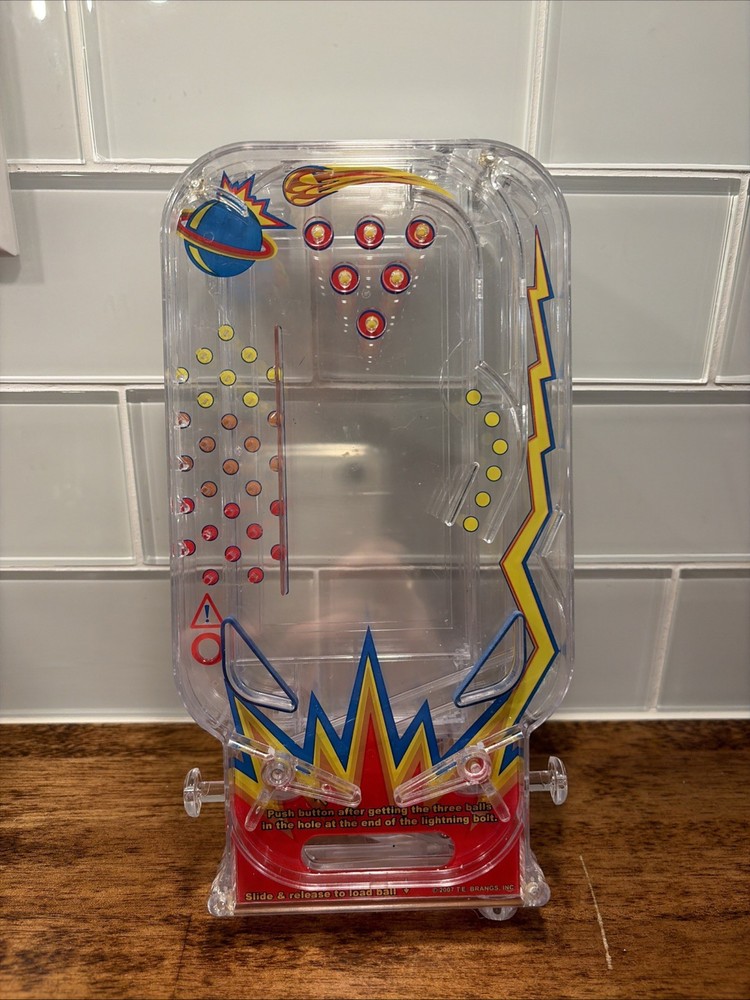 T.E. BRANGS Handheld Tabletop Manual Pinball Machine 3 Balls 2007