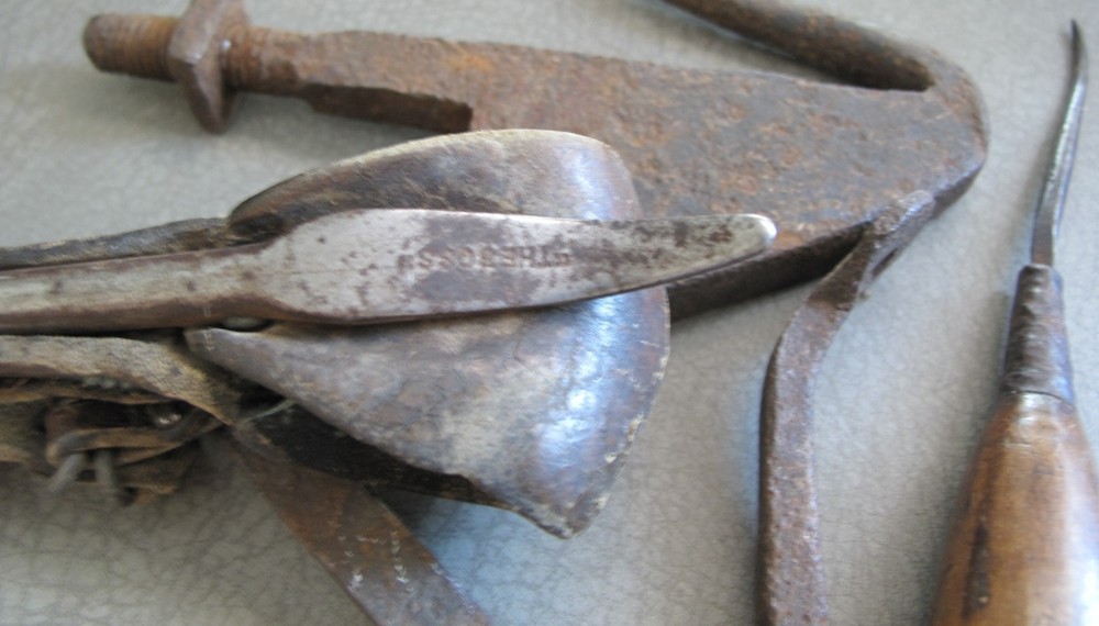 Primitive Antique Tools w/Stone.