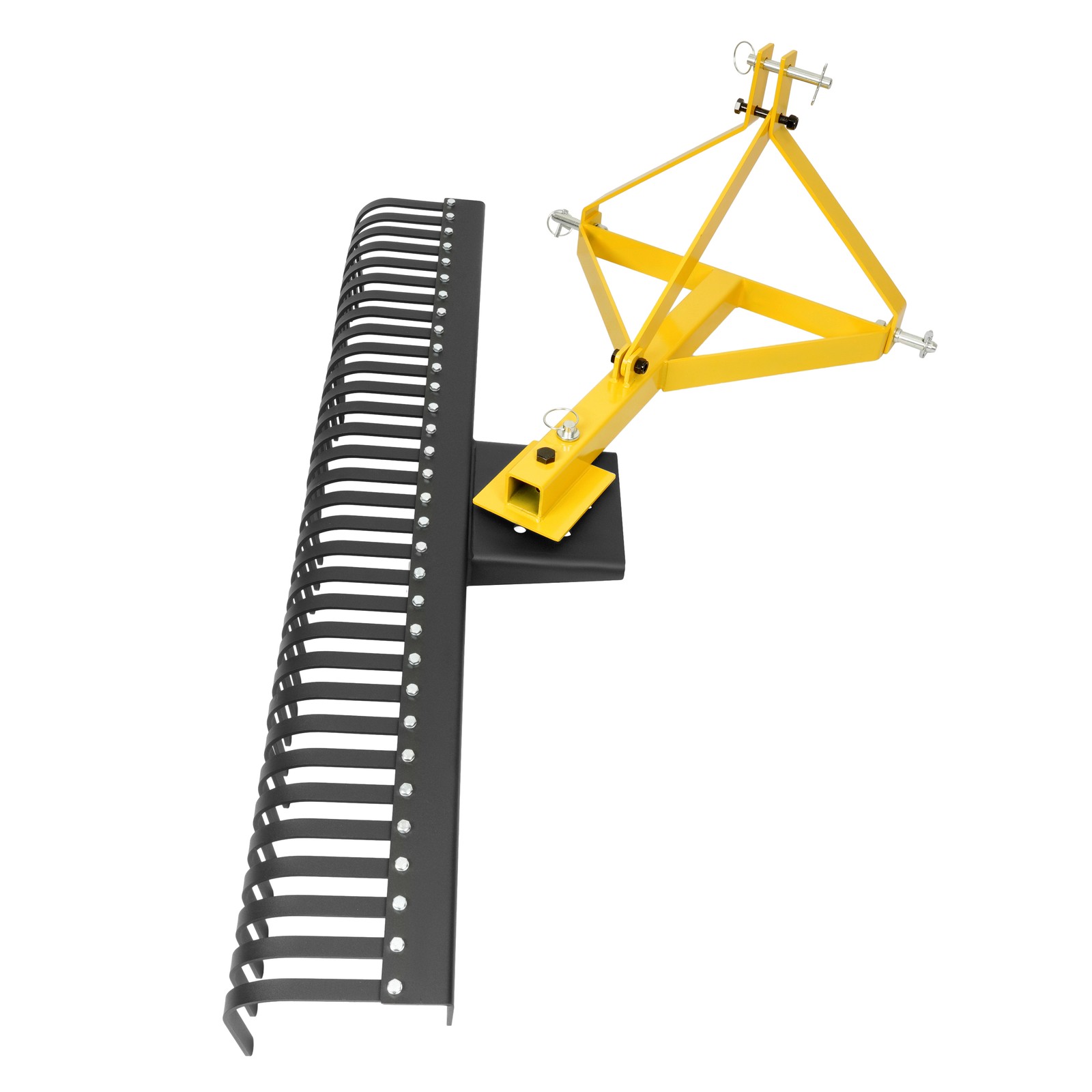 3-Point 60''Landscape Rock Rake Soil Garden Tool for Cat 1 Campact Tractor Heavy