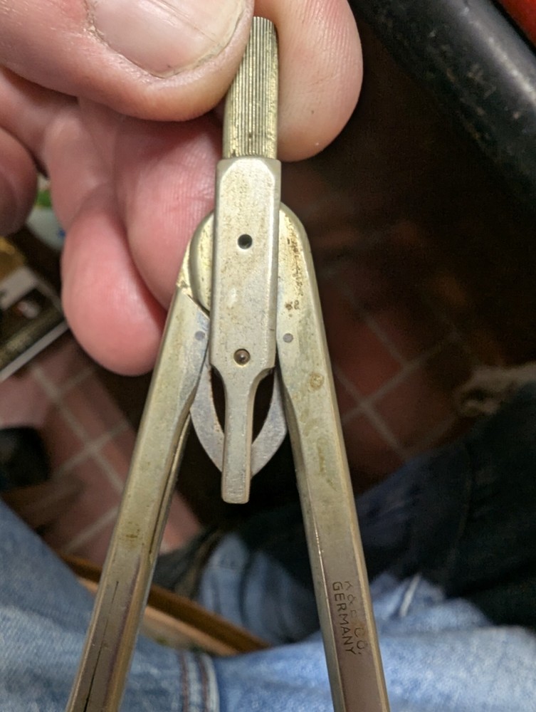 Vintage 6-in German Drafting Compass