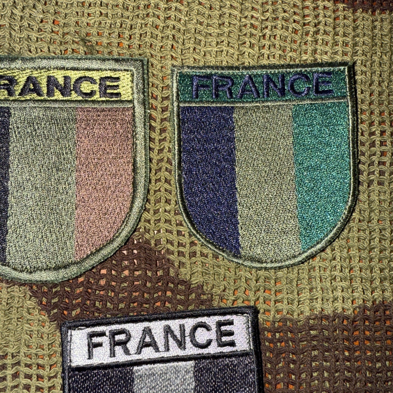 France French Military Pocket Sleeve Patch 3”, 3 Color Patches Including Subdued
