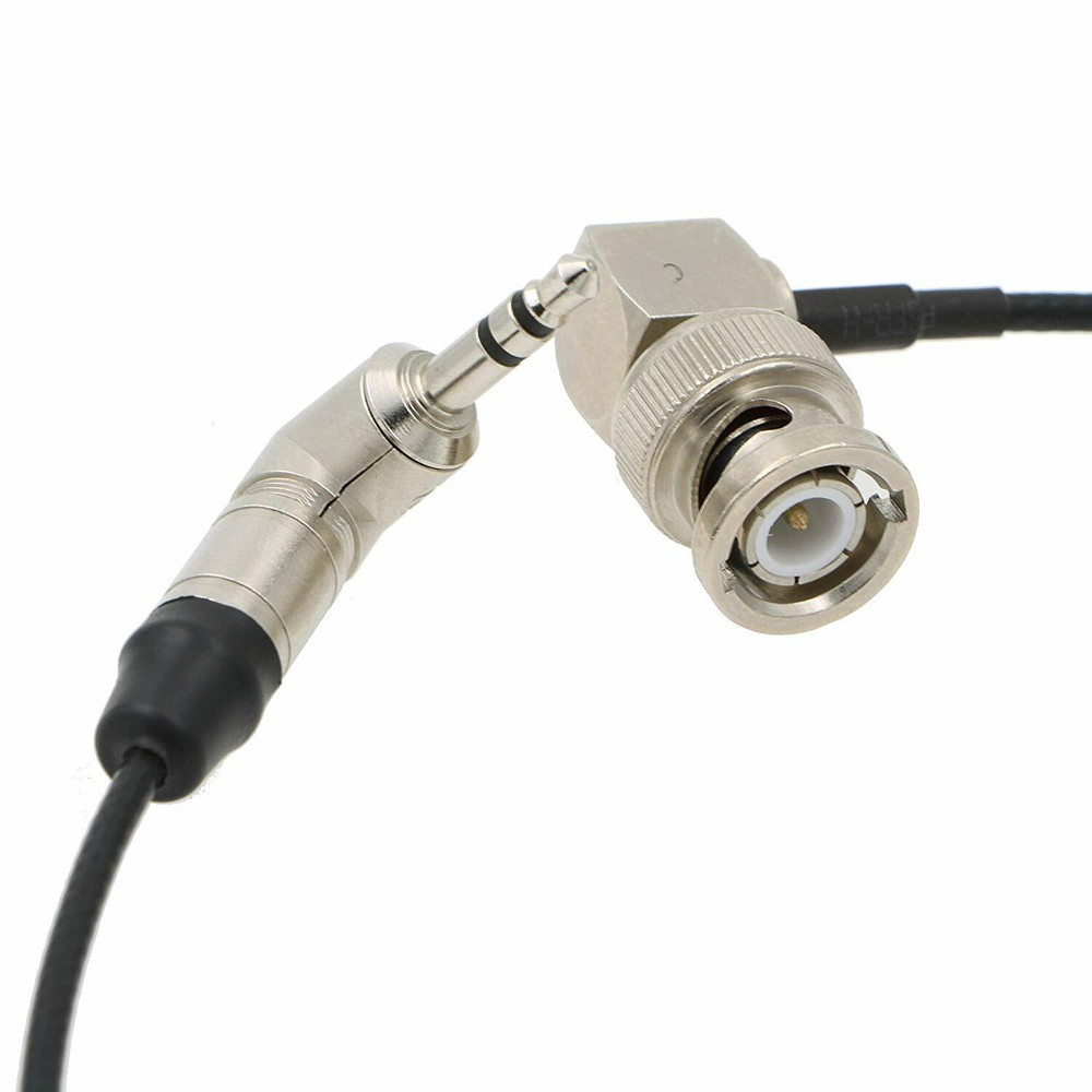 Tentacle 3.5mm Double Right Angle TRS to BNC Timecode Cable Audio SYNC 0-Delay