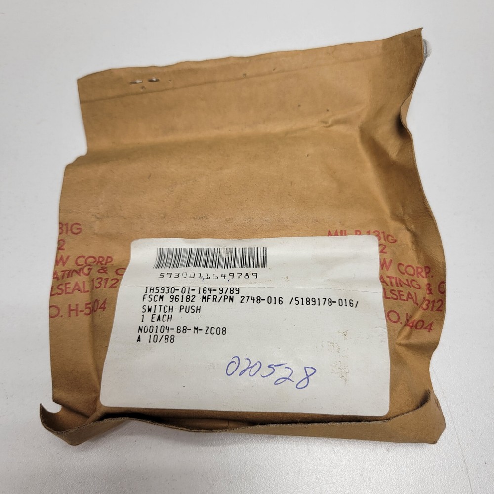 5930-01-164-9789 Push Switch 5189178-016