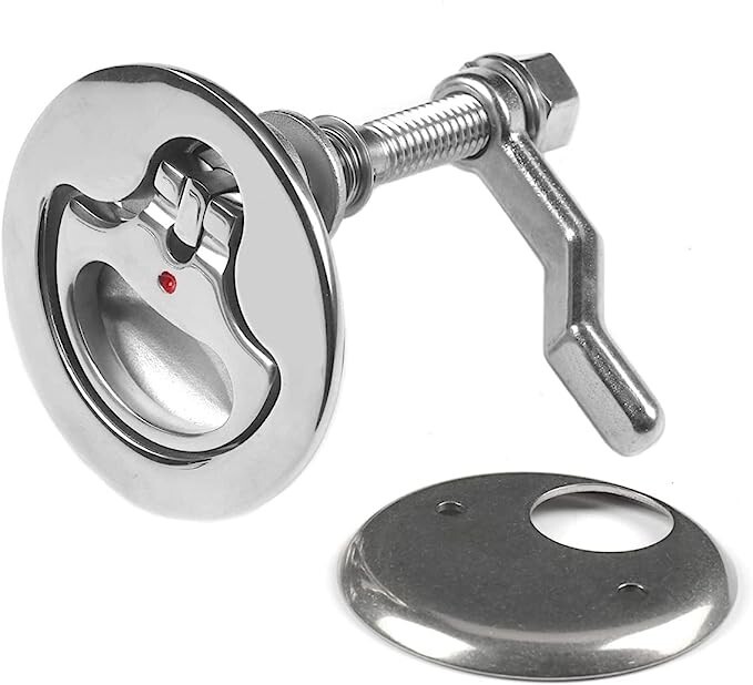 Flush Hatch Latch Turning Lift Handle Non Locking for Marine Boat Stainles Steel