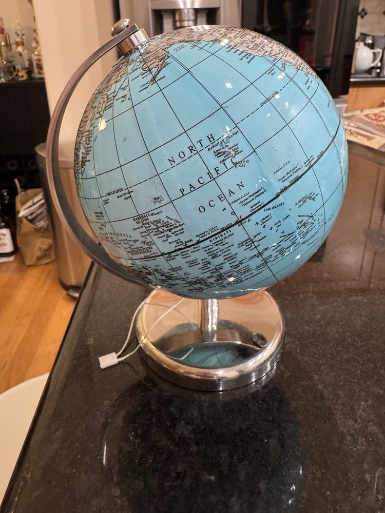 Pastel Blue Glossy Desktop World Globe