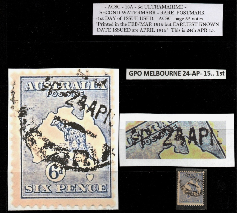 2ND WMK - AS PER ACSC - Earliest known POST MARKED DATE ?