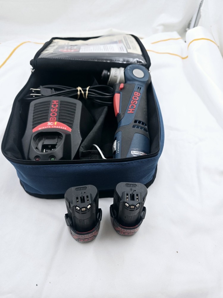 Bosch PS10 10.8V Adjustable Angle Drill Kit  2 Batteries, Charger, Case