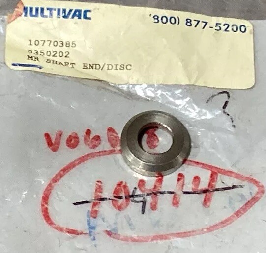NOS Surplus Multivac 10770385 MR Shaft End Disk