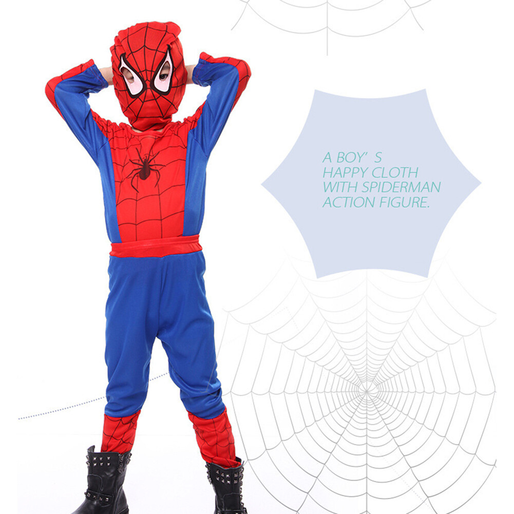 The Amazing Spiderman Jumpsuit Spider-man Kids Baby Boy Bodysuit Cosplay Costume