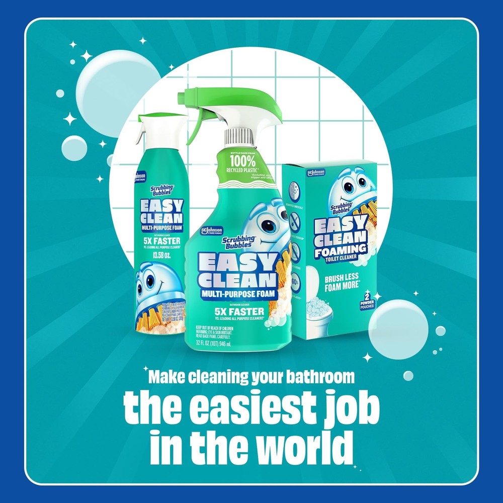 Scrubbing Bubbles Easy Clean Foaming Multipurpose Bathroom Cleaner Spray, Bot...