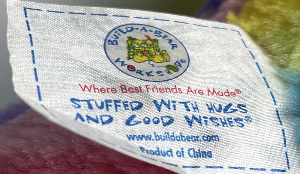 Build A Bear Workshop Tye Dye Rainbow Bear 18"