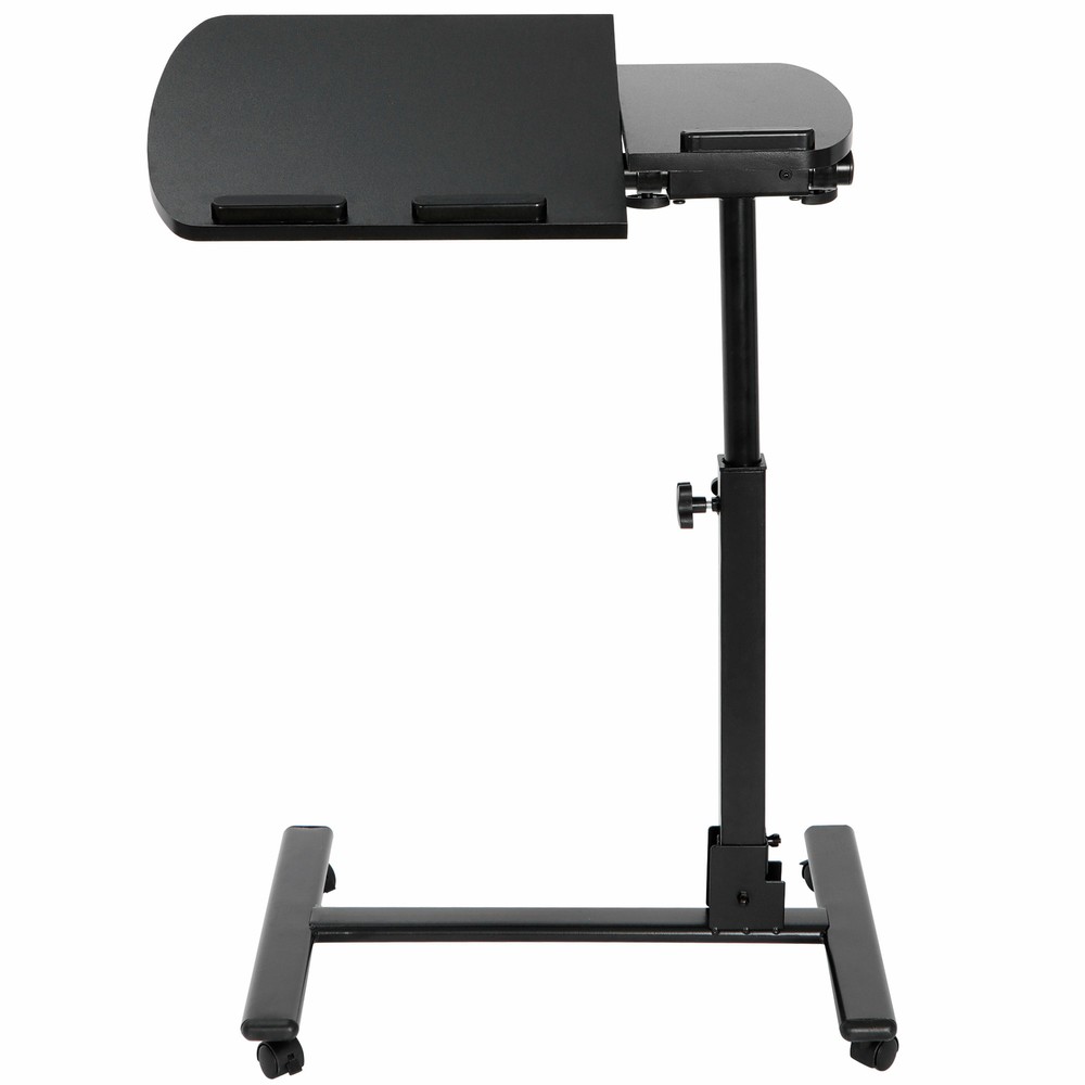 Rolling Table Laptop Desk Notebook Stand Adjustable Tabletop Desk W/ Casters