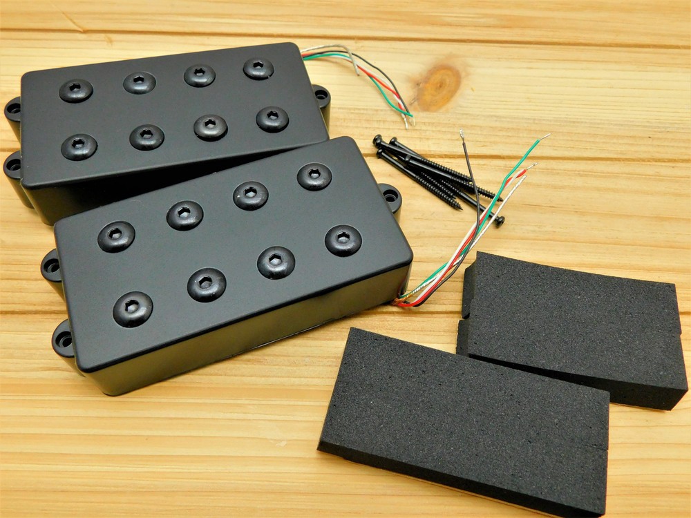 G.M. MM Hex Pole Hot Ceramic Pickup Set Black