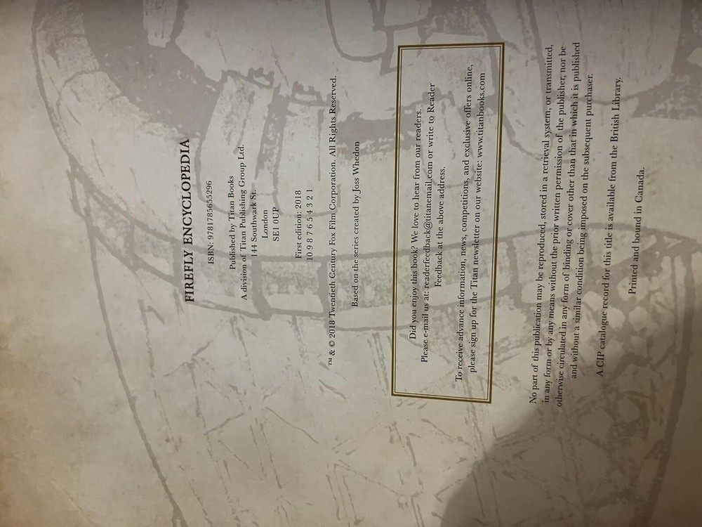 Firefly Encyclopedia by Monica Valentinelli-1st Edition