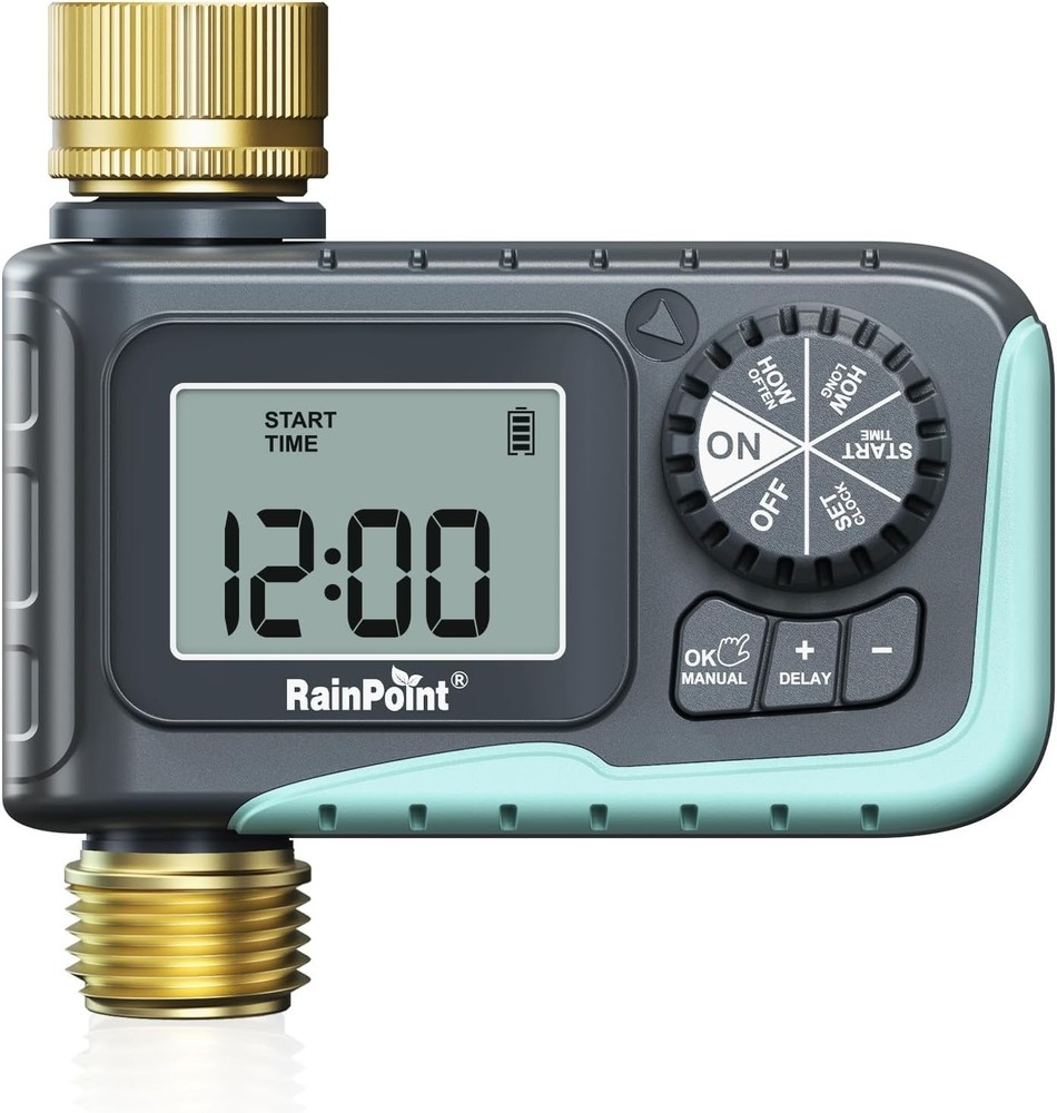 Multi-Scene Programmable Sprinkler Timer with Brass Construction for Outdoor Use