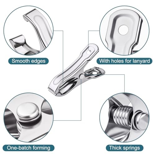 50 PCS Garden Clips, Greenhouse Clamps, Stainless Steel Greenhouse Clips for