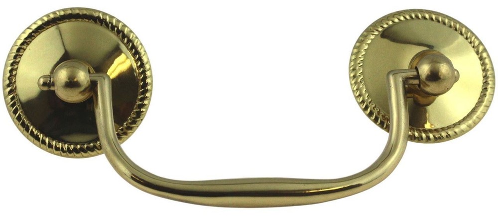 3" Sheraton Rope Design Bail Pull Solid Brass