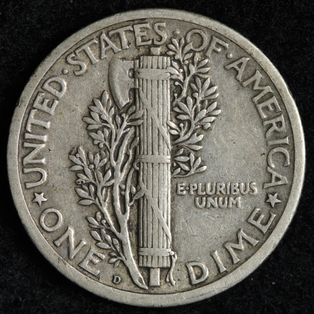 1924-D Mercury Silver Dime XF E257 UWNM