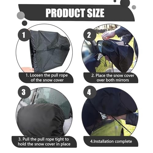 Windshield Cover for Car Side View Mirror Protector Set,Protect from Ice Snow