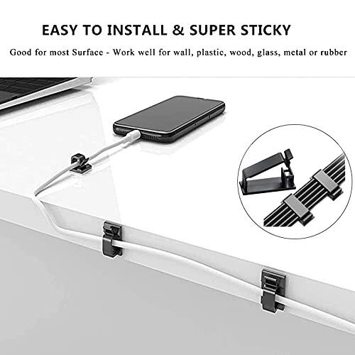 Cord Management Organizer Kit 4 Cable Sleeve split with 41Self Adhesive Cable...