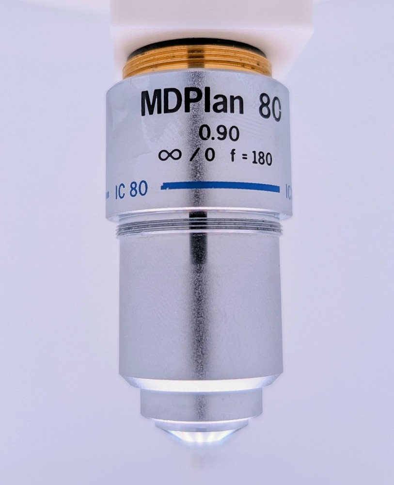 Olympus MDPlan 80x .90 inf / 0 Microscope Objective RMS. Missing knurled ring