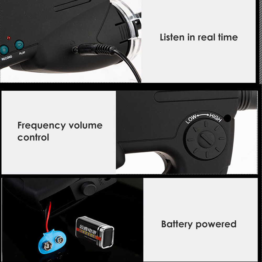 Parabolic Sonic Listening Device Microphone Amplifier Spy Bionic Ear Sound 100m