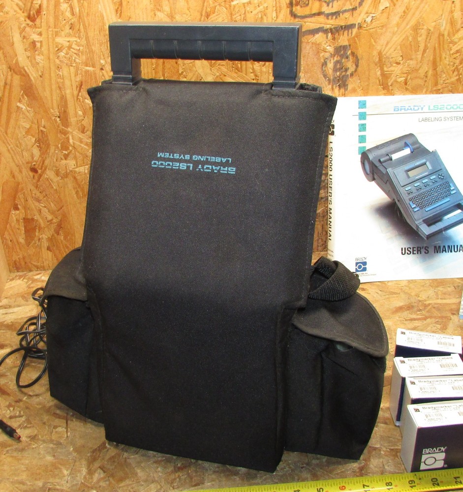 LOT Brady LS2000 Labeling System ID PRO Plus Wire Marker Printer Portable,Labels