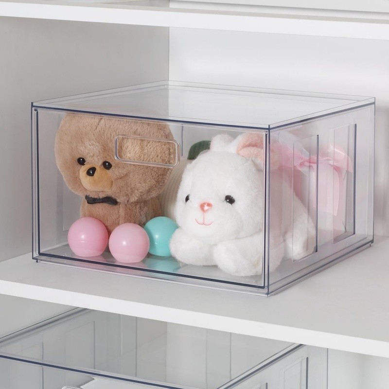 Extra Large Clear Storage Drawer Stackable Organizer Pull Out Closet Toys Shoes