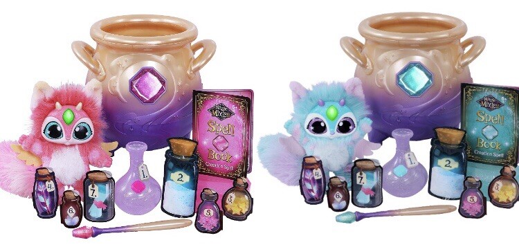 2 Magic Mixies Magical Misting Cauldron Interactive Plush Potion 8” Moose Toy