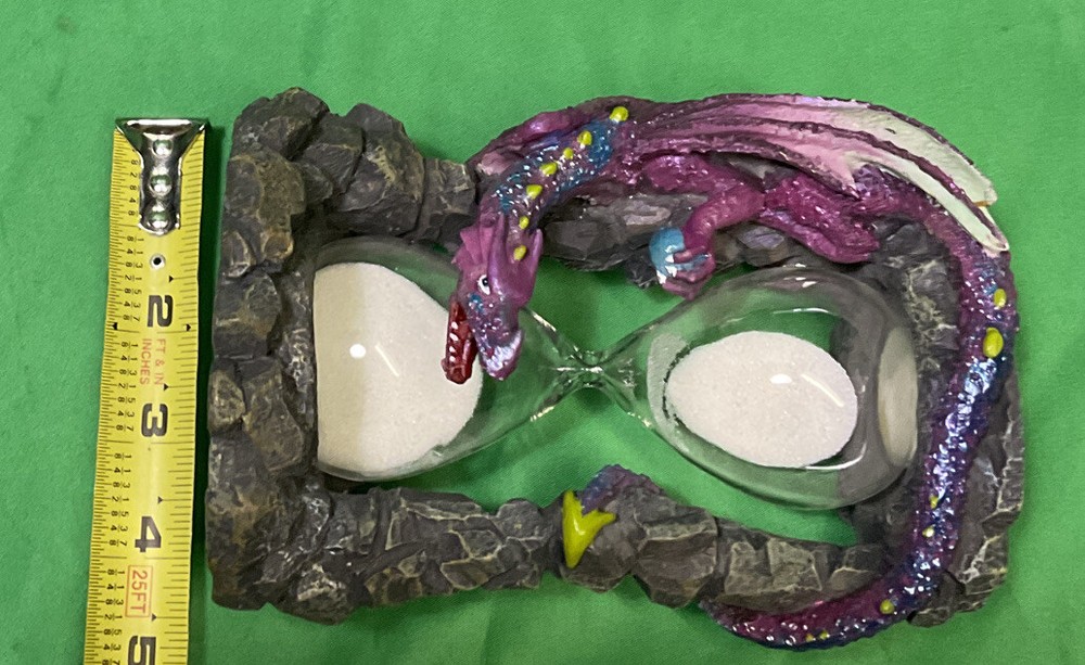 open box- Dragon Hourglass White Sand Timer.