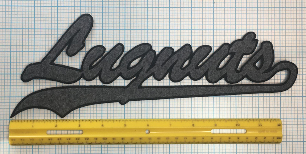 LANSING LUGNUTS MIDWEST MWL MINOR LEAGUE BASEBALL LARGE 12.75" SCRIPT TEAM PATCH