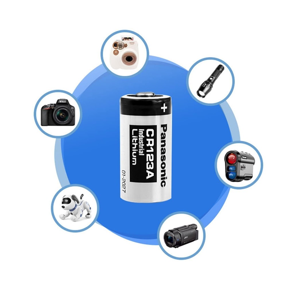 STEPMAX (2 Pack CR123A 3V Lithium Battery 1400mAh for Cameras Flashlight...