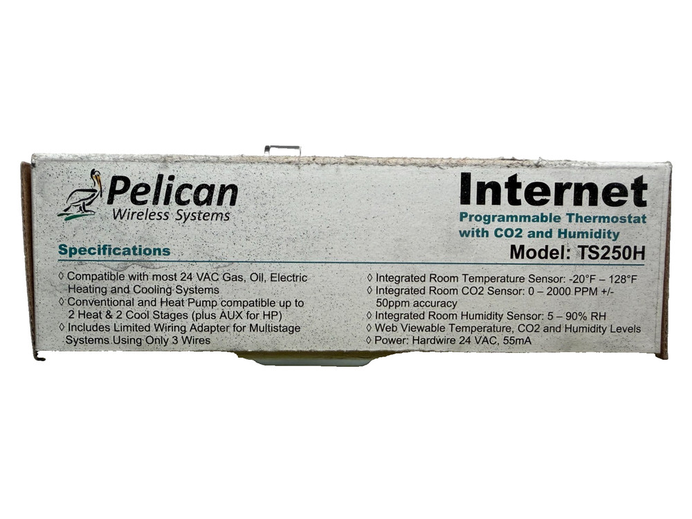 Pelican TS250H Wireless Internet-Enabled Programmable Thermostat with CO2 Sensor