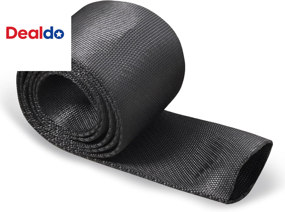 Winch Rope Protector, Universal Polyester Winch Rope Sleeve Black, 5Cm X 1M