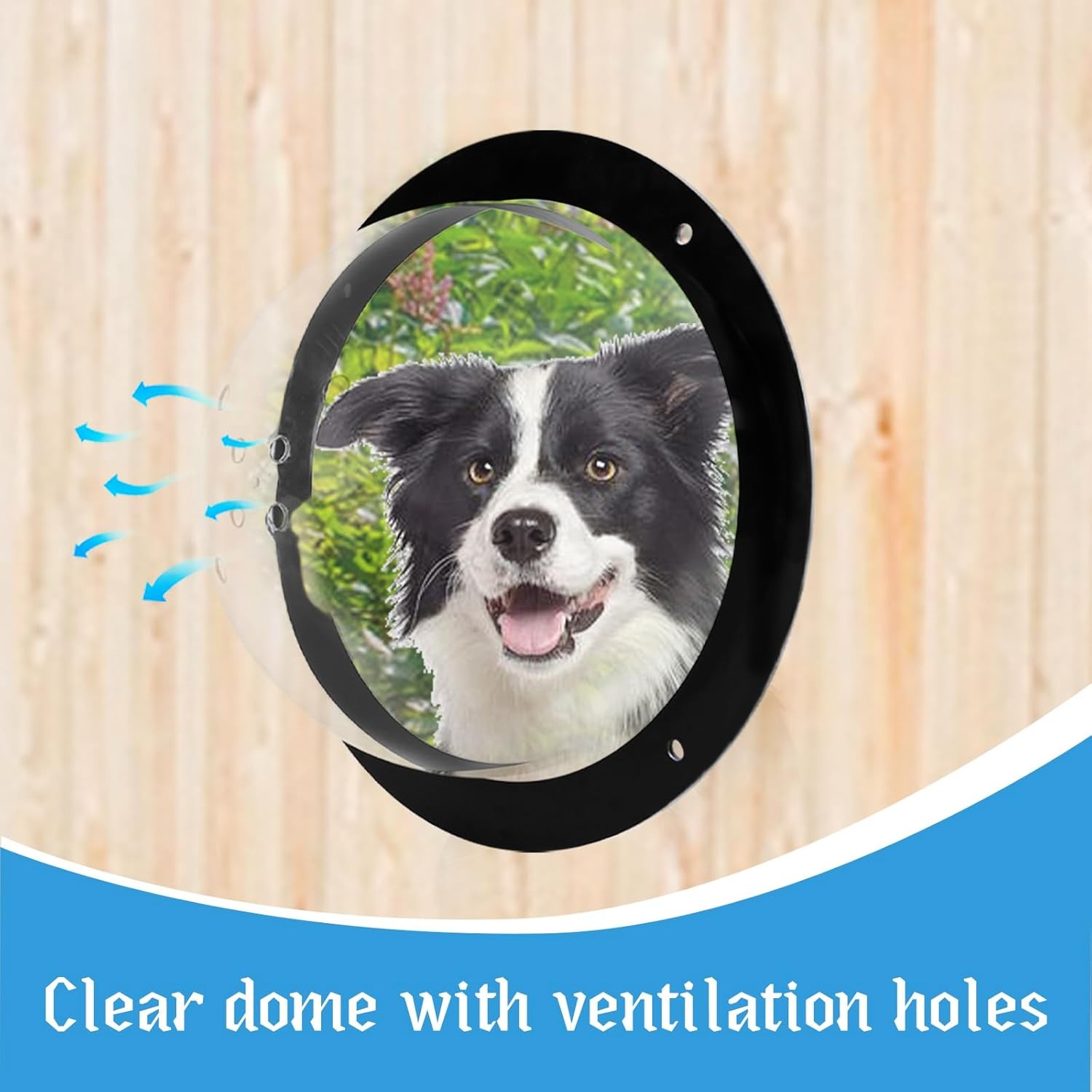 2 Pack Dog Fence Window with Air Holes Clear Pet Bubble View Dome Door Peek S...