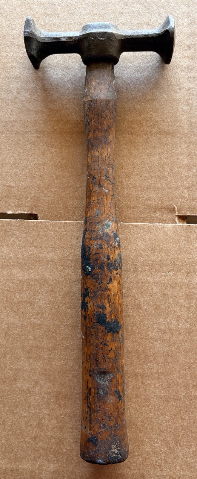 Vintage Auto Body Double Faced Planishing Hammer Repair Metalworker 12oz 12”