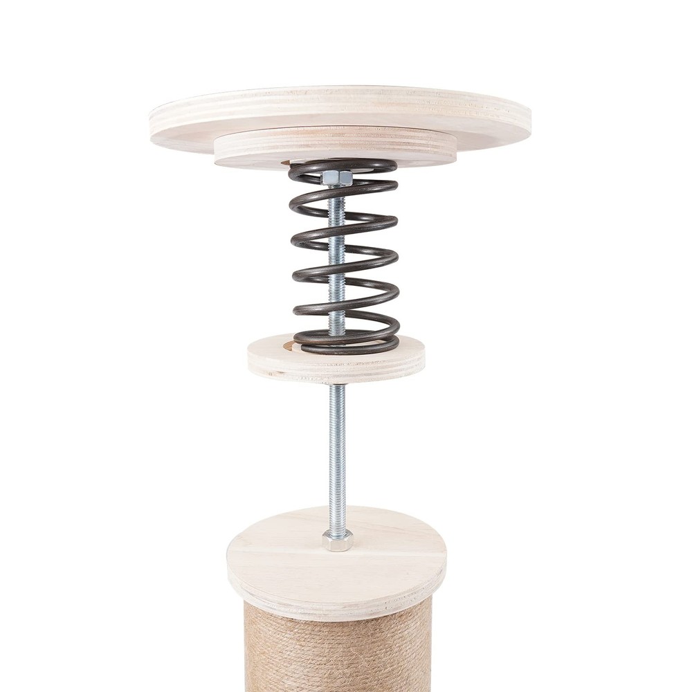 100-104 Inch Adjustable Cat Tree Tower Sisal Rope Scratching Post Multi-Level