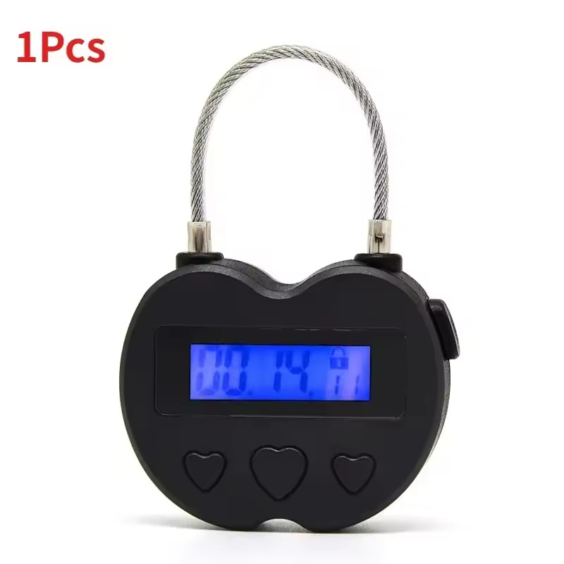LCD Display Time Lock USB Rechargeable Timer Padlock Waterproof Travel Metal