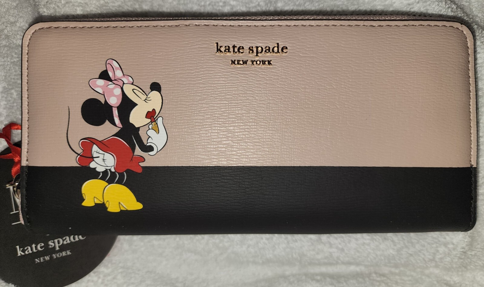 NWT Kate Spade Disney Minnie Mouse Novelty Slim Continental Wallet