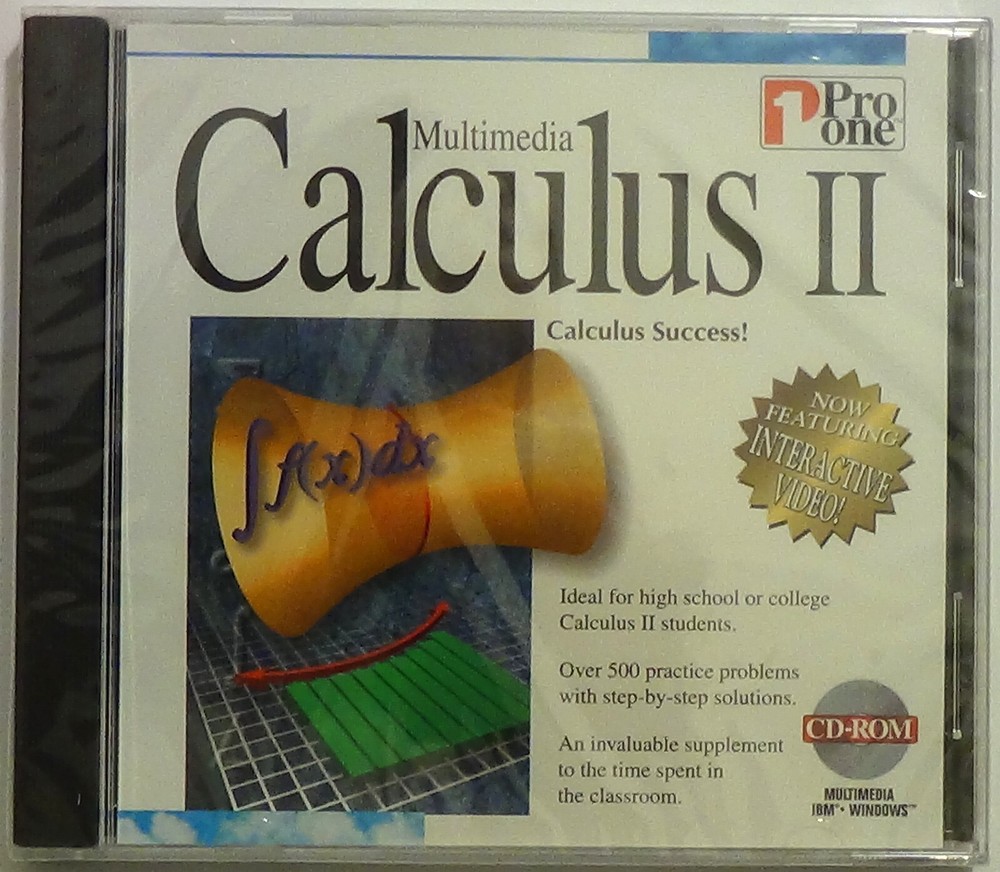 Calculus II Multimedia CD-ROM ~ High School or College Tutorial  1996 NEW Sealed