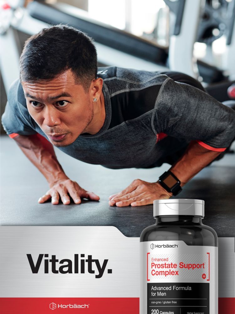 Prostate Supplement for Men | 200 Capsules | Enhanced Herbal Complex | Horbaach