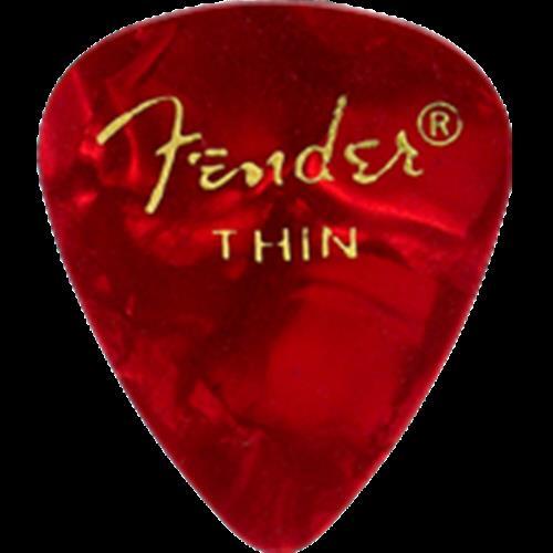 Fender Red Moto Thin Picks, 12pk