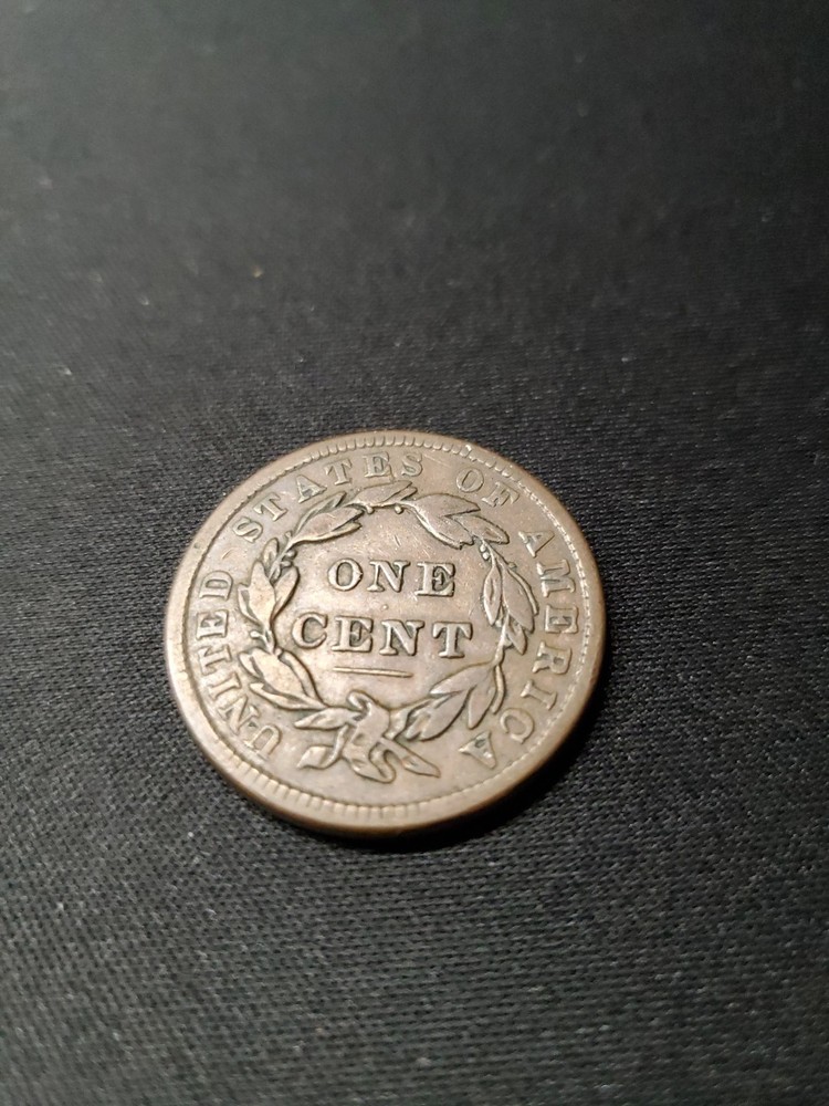 1838 US LARGE CENT Coronet Head VF